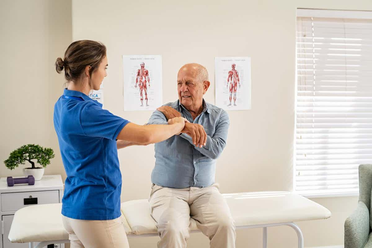 person at a chiropractor getting treatment